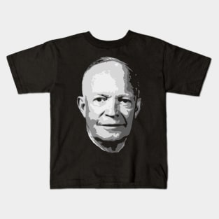 Dwight D. Eisenhower Black and White Kids T-Shirt